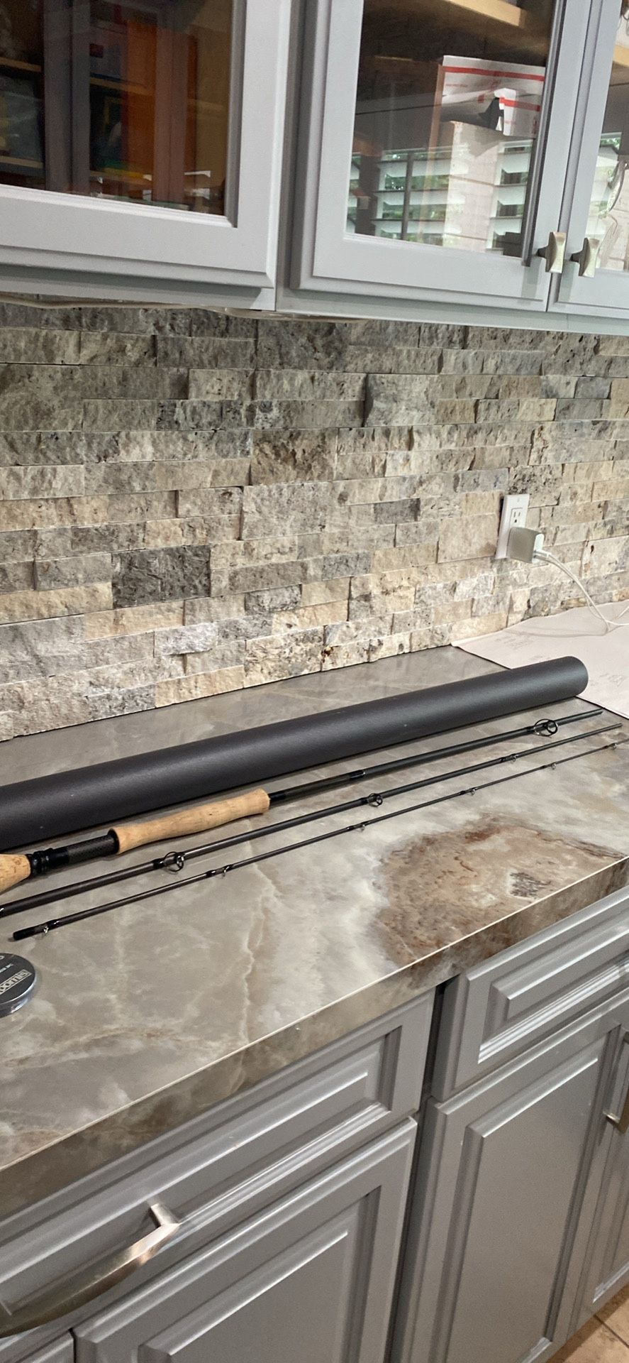 G LOOMIS GLX FR10812-3 Three piece 9' #12 Weight Graphite Fly Rod -XLNT with Tube