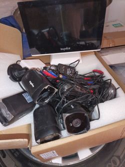 Sannce wired security camera system + monitor NVR x4 cameras