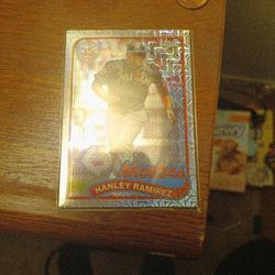 You’ve got a Hanley Ramirez Topps Chrome refractor (looks like a Mojo/X-Fractor style pattern). The shine and pattern give it that premium feel collec