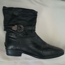Man Leather XL Boots &Jacket