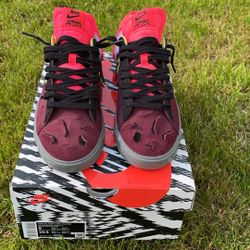 Size 9 Nike Blazer Low Acronym – Night Maroon 🔥