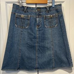 Banana Republic Blue Denim A-Line Skirt Size M/L