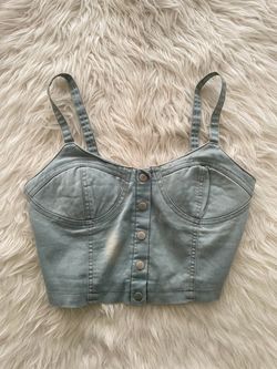 Denim Crop Top New Size L