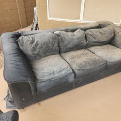 Leather couch!