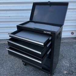 Vintage Craftsman Rolling Drawer Tool Cabinet Storage Chest!  22x12x32in