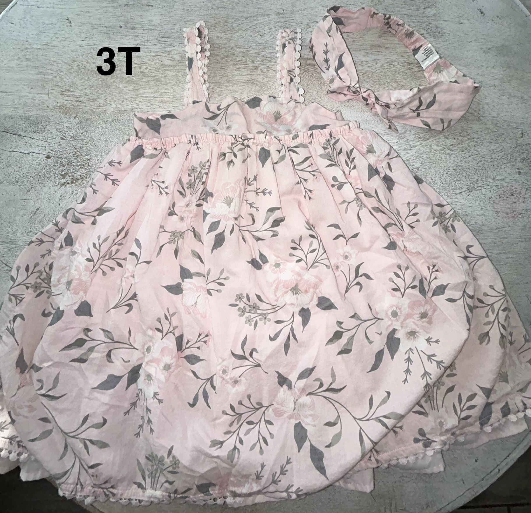 3T Toddler Girl Baby Pink Summer Dress
