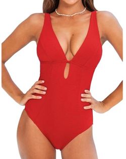 Women’s Red One Piece Swimsuit  New without size tag Size M