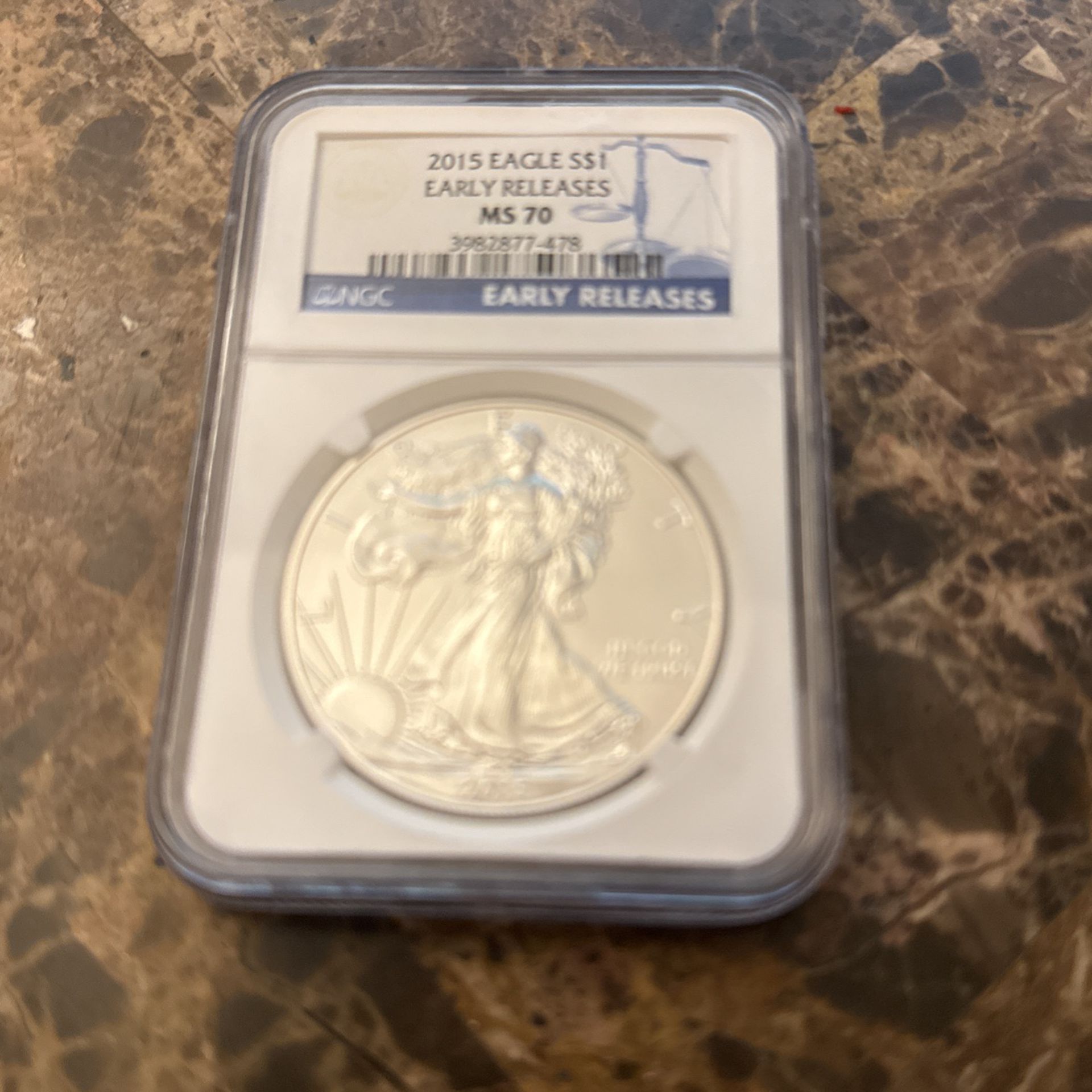 2015 American Silver Eagle Early Release MS70