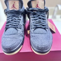 JORDAN 4 Retro Levi’s Black(Levi’s Tag Included)
