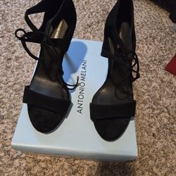 Antonio Melani Black suede heels