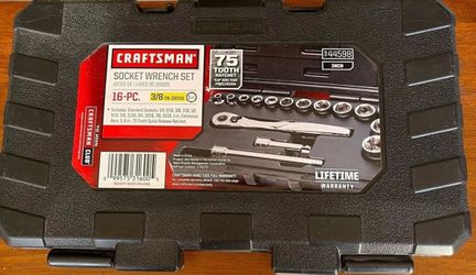 Craftsman 16-PC. 3/8-IN. Drive Socket Wrench Set