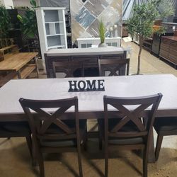 Beautiful 8 Pc Dining Set With Matching Buffet 