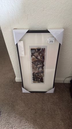 Modern Abstract Wall Art – Framed Agate-Inspired Statement Piece