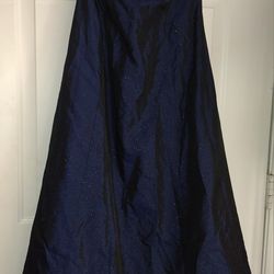 Gunne Sax Jessica McClintock Formal Dress Dark Purple Metallic Jeweled Straps Size 13