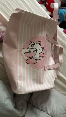 pink and white aristocats travel bag