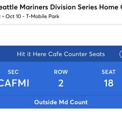 3 Tickets To Mariners Vs Tigers Game 5