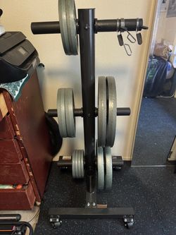 Weight Plate Tree Rack (No Plates)