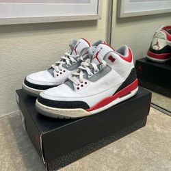 Jordan 3 Fire Red 2013 Size 10