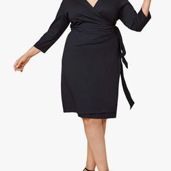 SEEK NO FURTHER wrap around dresses, 1 Black, 1 Navy Blue, Both Sizes 1x