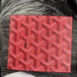 Red Goyard Wallet