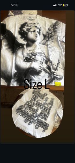 All white with black awful lot of cough syrup shirt