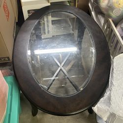 Wooden Center Table With Glass $70
