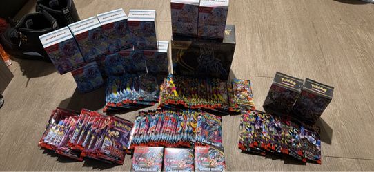 Large Pokémon TCG Card Lot – Booster Packs & Boxes