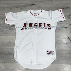 Anaheim Angels Baseball Jersey Mens Size 40 White Authentic Rawlings 