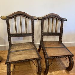 Vintage Wood & Metal Chairs