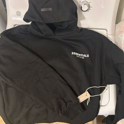 Black Essentials Hoodie Size M