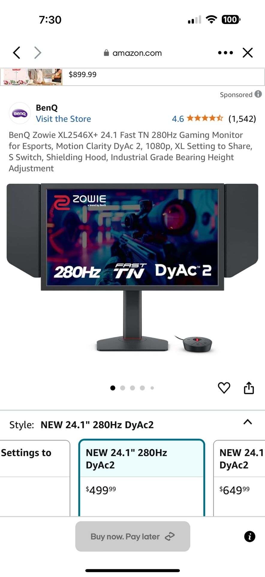 Gaming Monitor 280hz 