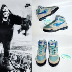 Nike Vintage Shoes Hikers Jordan Women's Sz-9  Rare Tan Boots Dunks Light Jersey Champion 