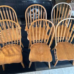 6 Wooden Chairs 