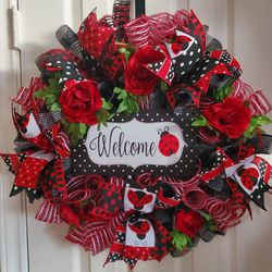 Ladybug Welcome Wreath By K&I Creations 