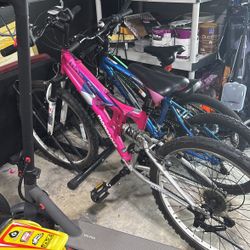 3 Kids Bikes (mongoose, Huffy, and PetiMini)