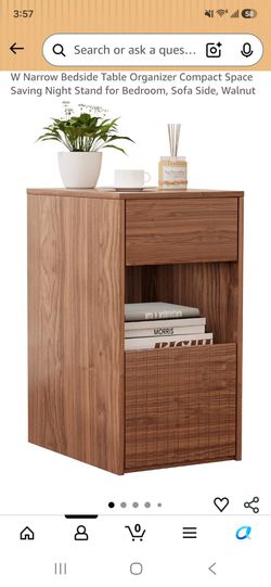 Walnut Fluted Nightstand brand new