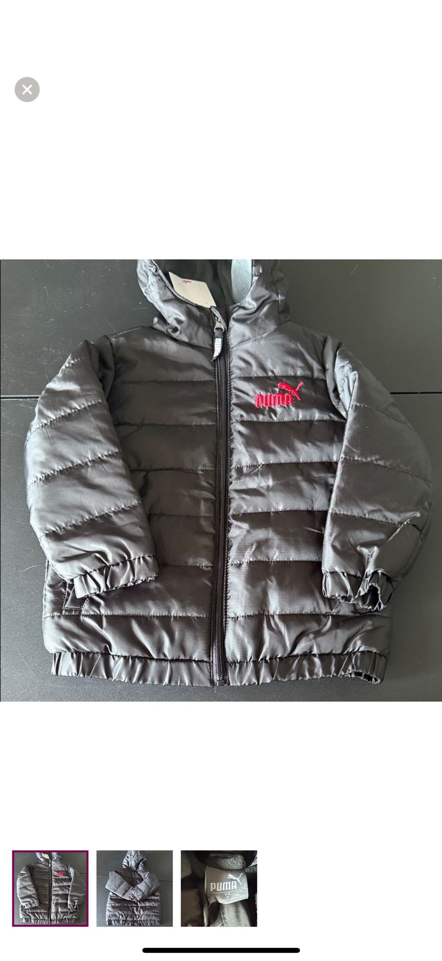 Puma Black Jacket with Red Logo