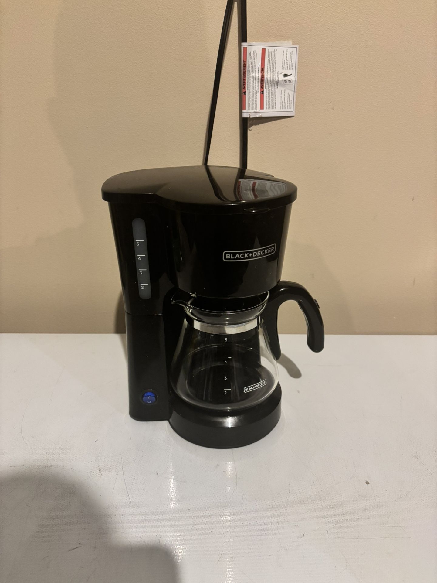 Black and Decker Coffee Maker 5 Cup Capacity