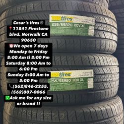 255/55R20 TBB A SET OF FOUR NEW TIRES, INCLUDES MOUNTING AND BALANCING WITH WARRANTY, ASK  ME FOR ANY SIZE OR BRAND, WE HAVE THE BEST PRICES!!