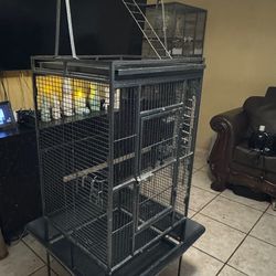 Large 68-inch Tall Bird Cage with Rolling Stand birds, parrots