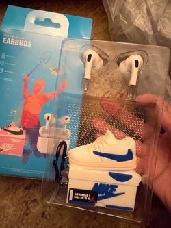 Earbuds with Nike