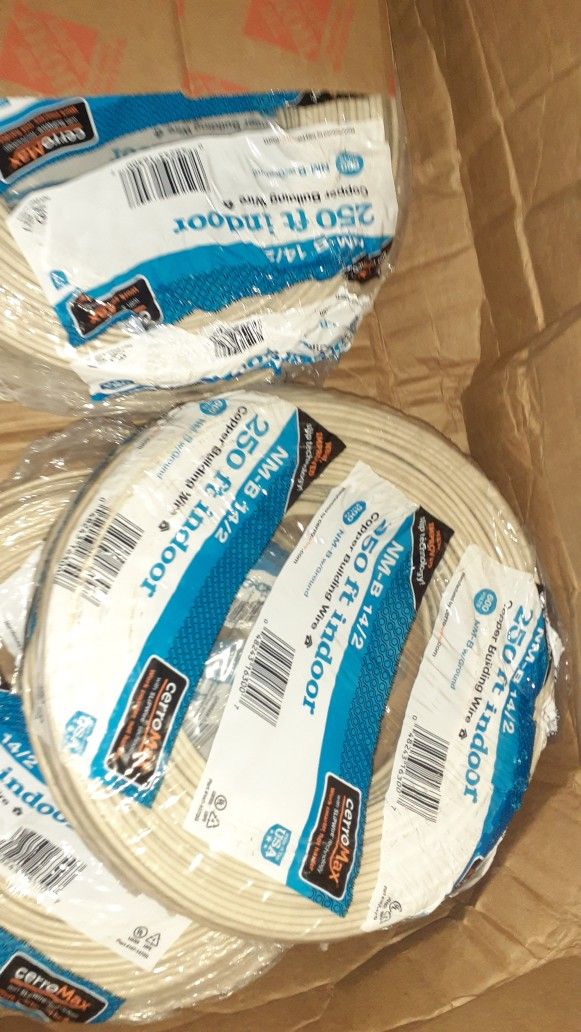 250 ft. 14/2 White Solid CerroMax SLiPWire Copper NM-B Wire