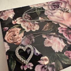 Italian Sterling Silver Heart Necklace