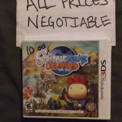 Sealed Nintendo 3ds Game . Scribble Nauts Unlimited. 