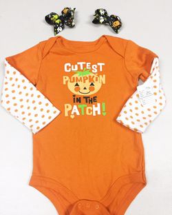 Onesie 18 m new Halloween bows