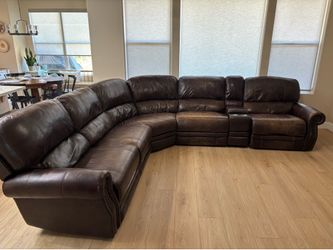 MUST GO TODAY Leather Couch with 2 Recliners