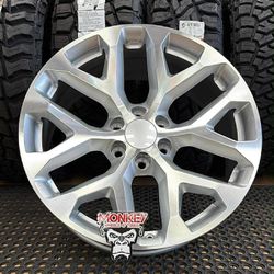 Rines Snowflake 20x9 Silver Machine 6x139 Para Chevy & GMC