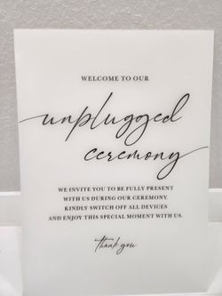 Unplugged Wedding Signs