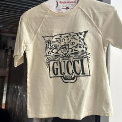 GUCCI Boys Designer Ivory Jersey Top Size
