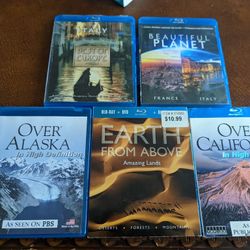 5 Educational/Travel Blu-rays 